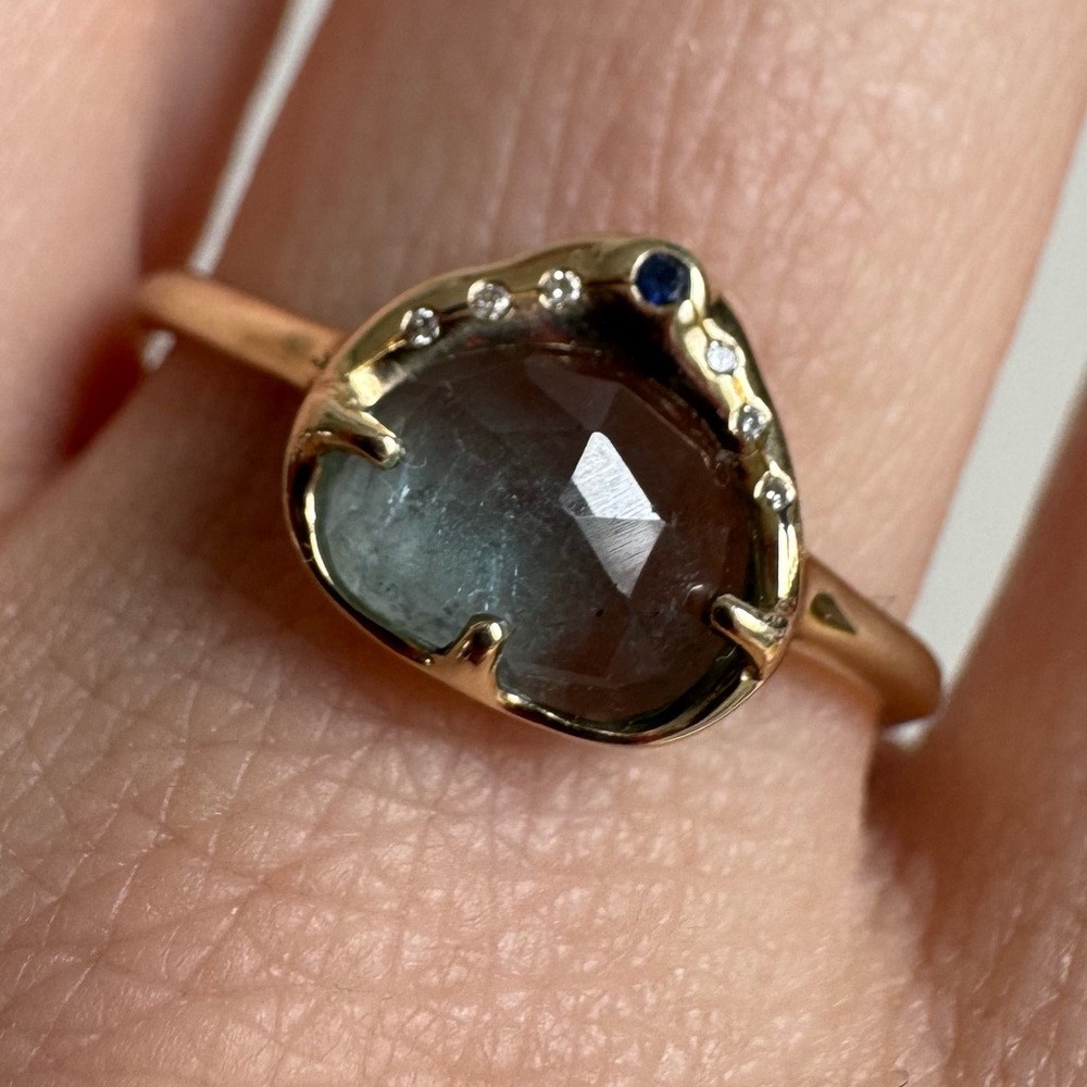 Sirciam 14k yellow gold Sky Shower Tourmaline Ring 8 $1453 - Picture 3 of 15